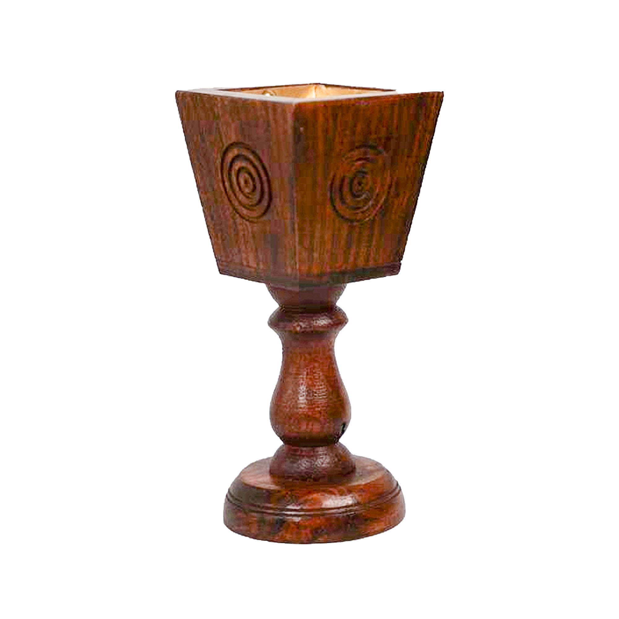 Wooden Lamp Incense Holder - 17x7cm