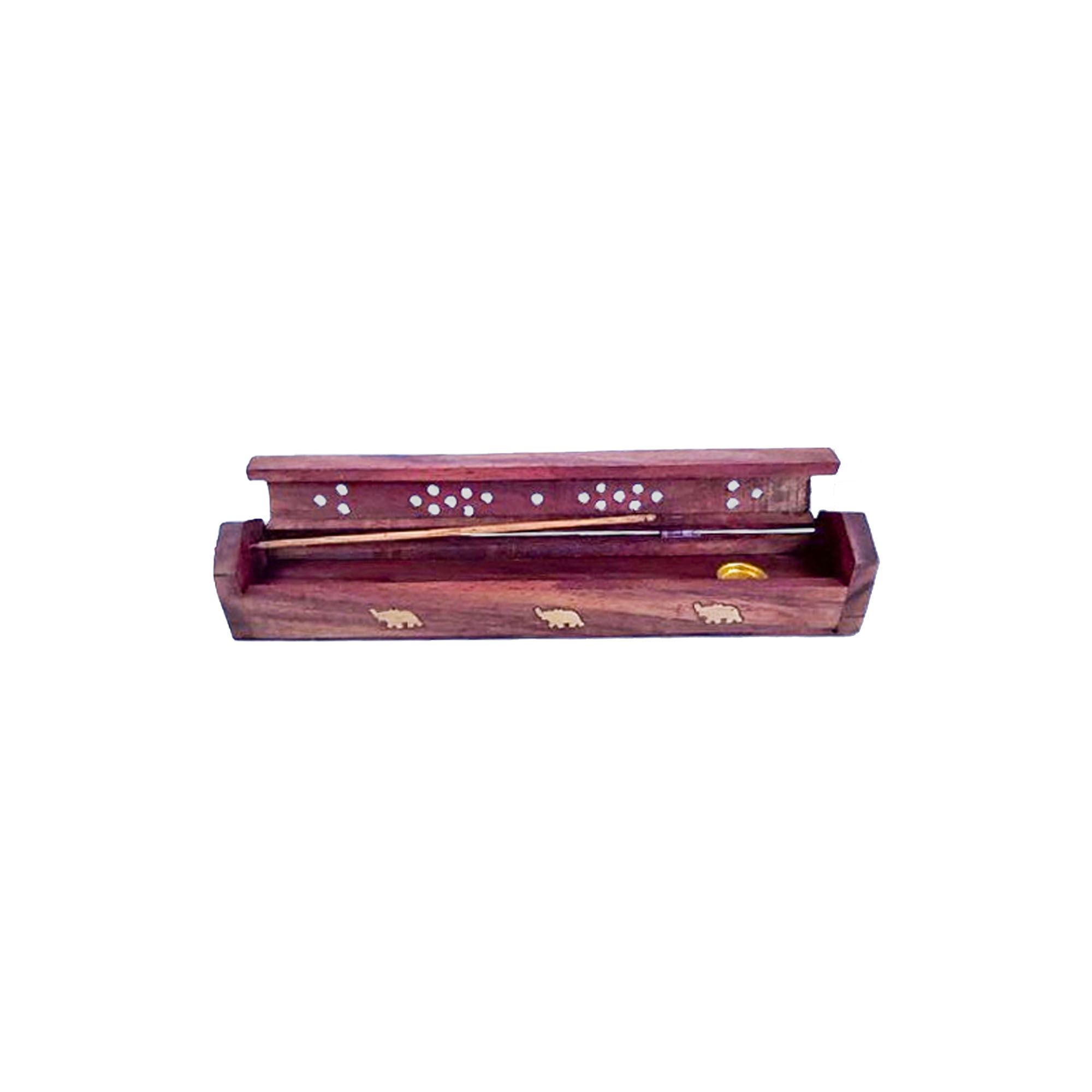 Wooden Elephant Box Incense Holder - 30cm