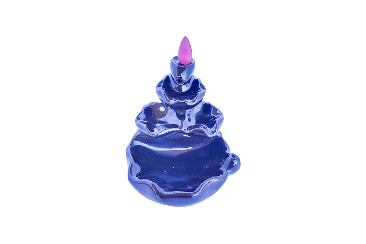 Waterfall Ceramic Blackflow Incense Cone Holder