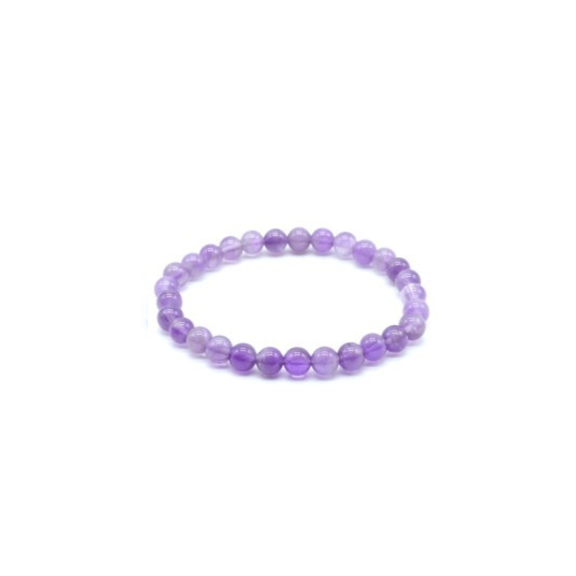Purple Light Amethyst Bracelet Beads - 8mm