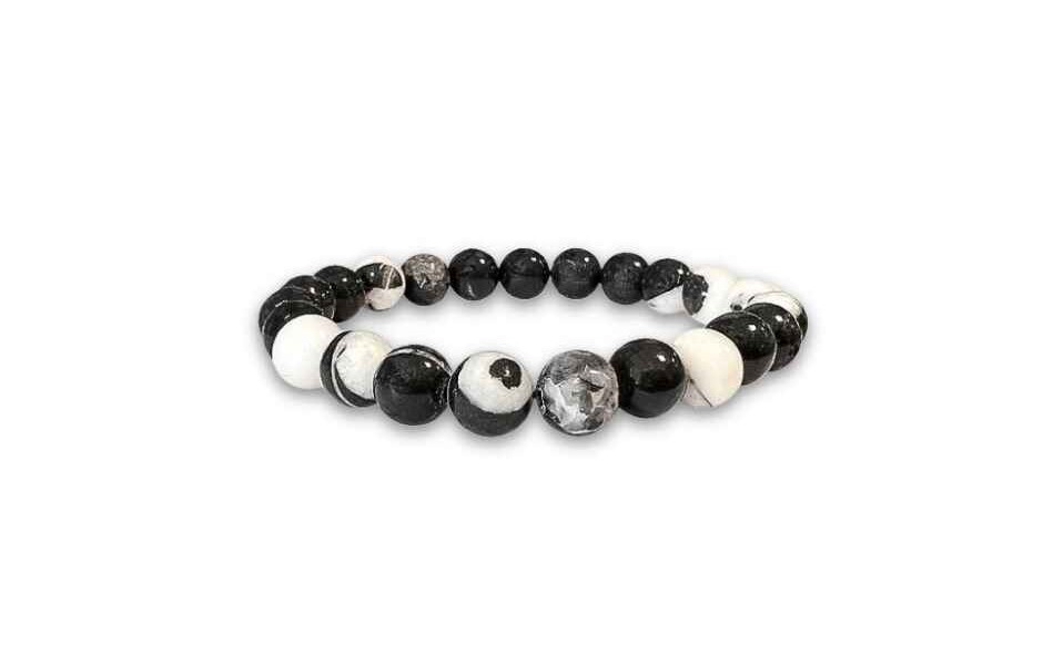 Zebra Jasper Bracelet beads - 8mm
