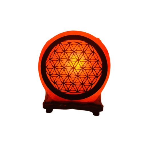 Flower of Life Himalayan Salt Lamp - 3kg