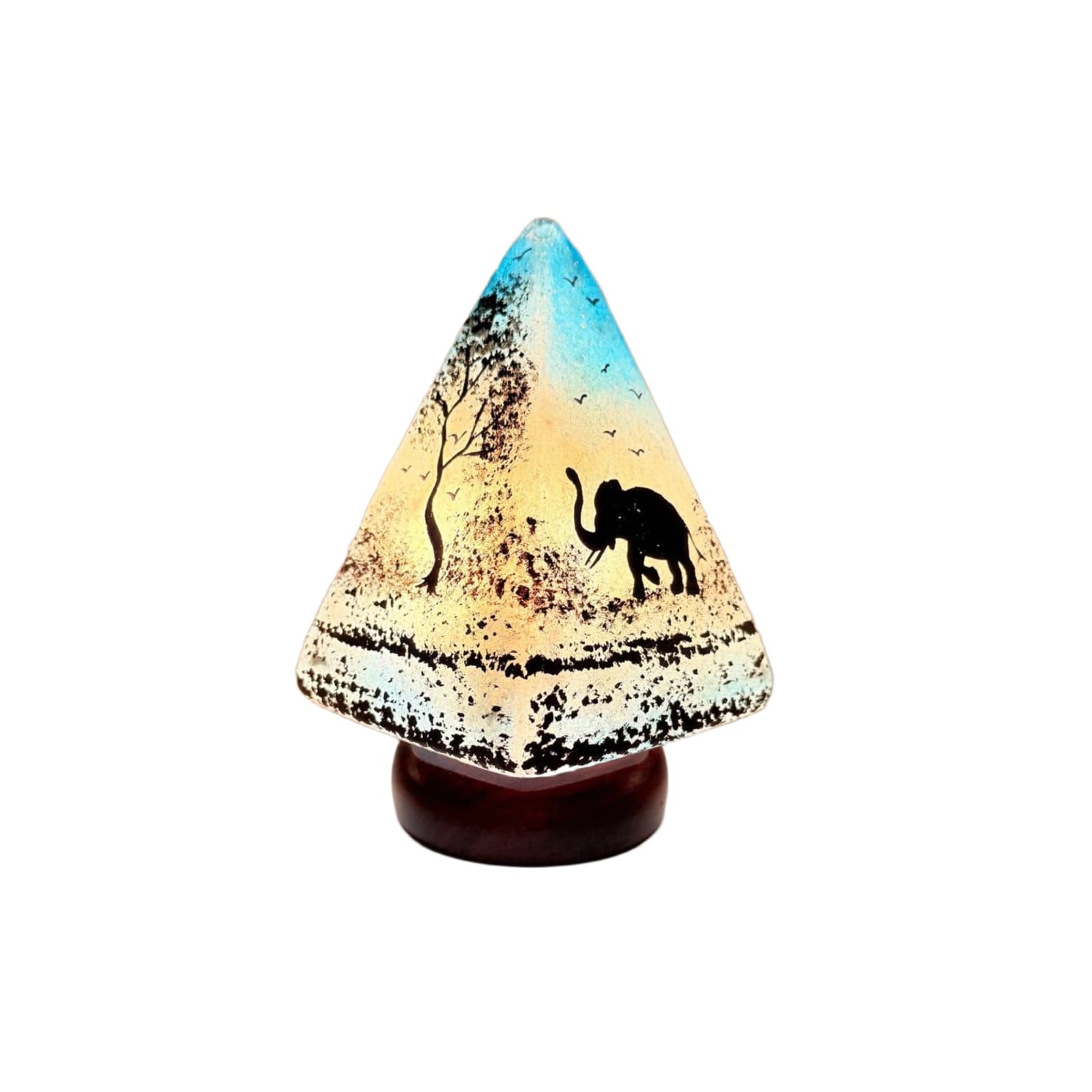 Pyramid Shape Elephant Camel Skin Lamp