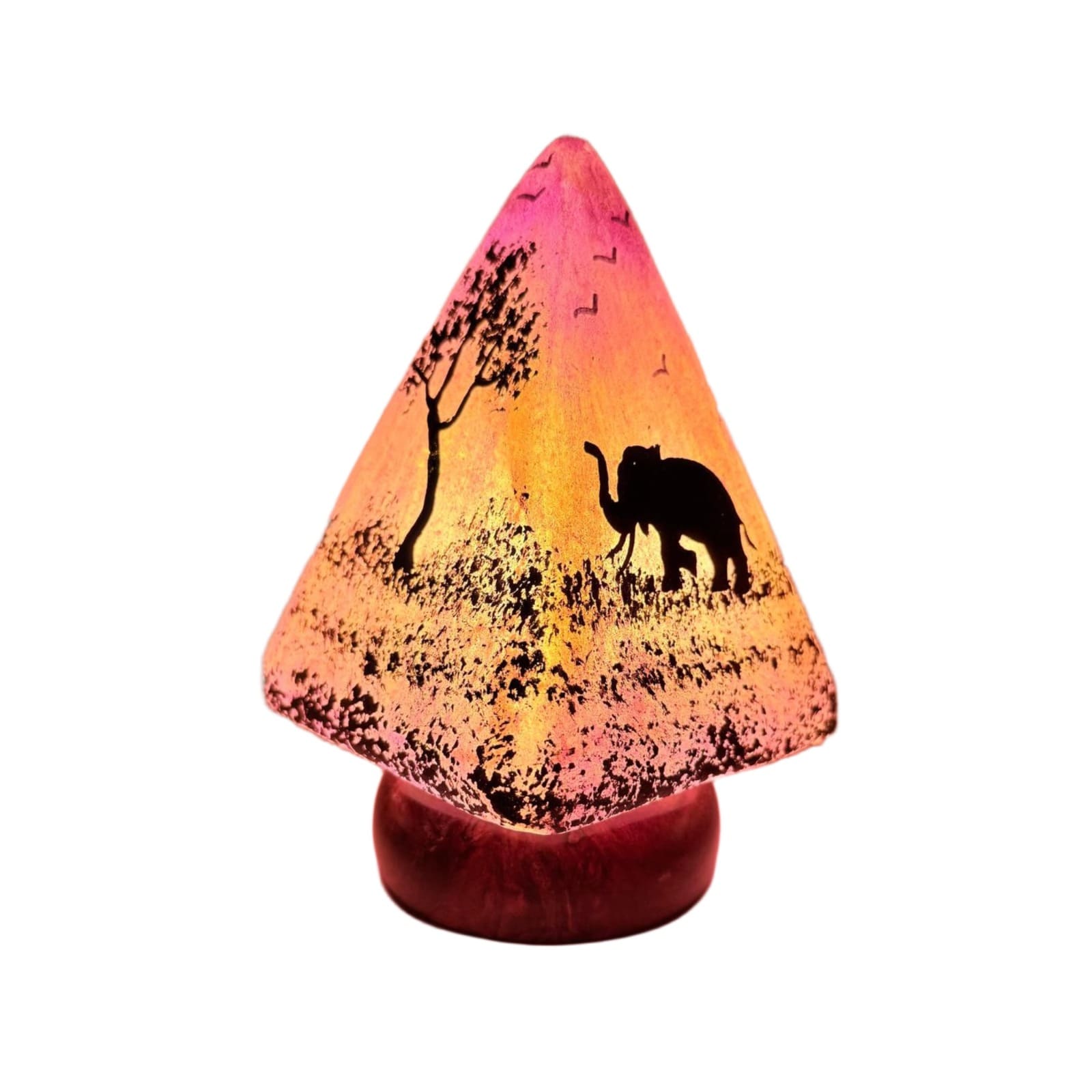 Pyramid Shape Elephant Camel Skin Lamp